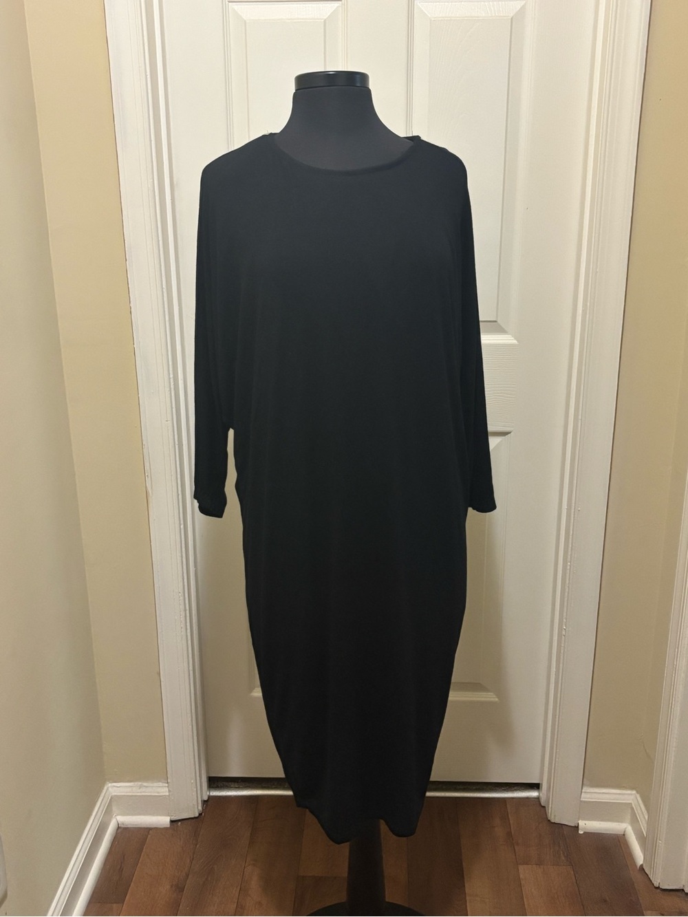 FTF Fashion To Figure Black Soft Stretchy Bodycon Midi Dress Plus Size 1X